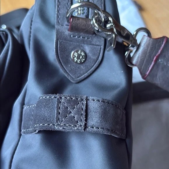 MZ Wallace Gray with Silver Hardware Crossbody Bag, Two Straps - Picture 13 of 15